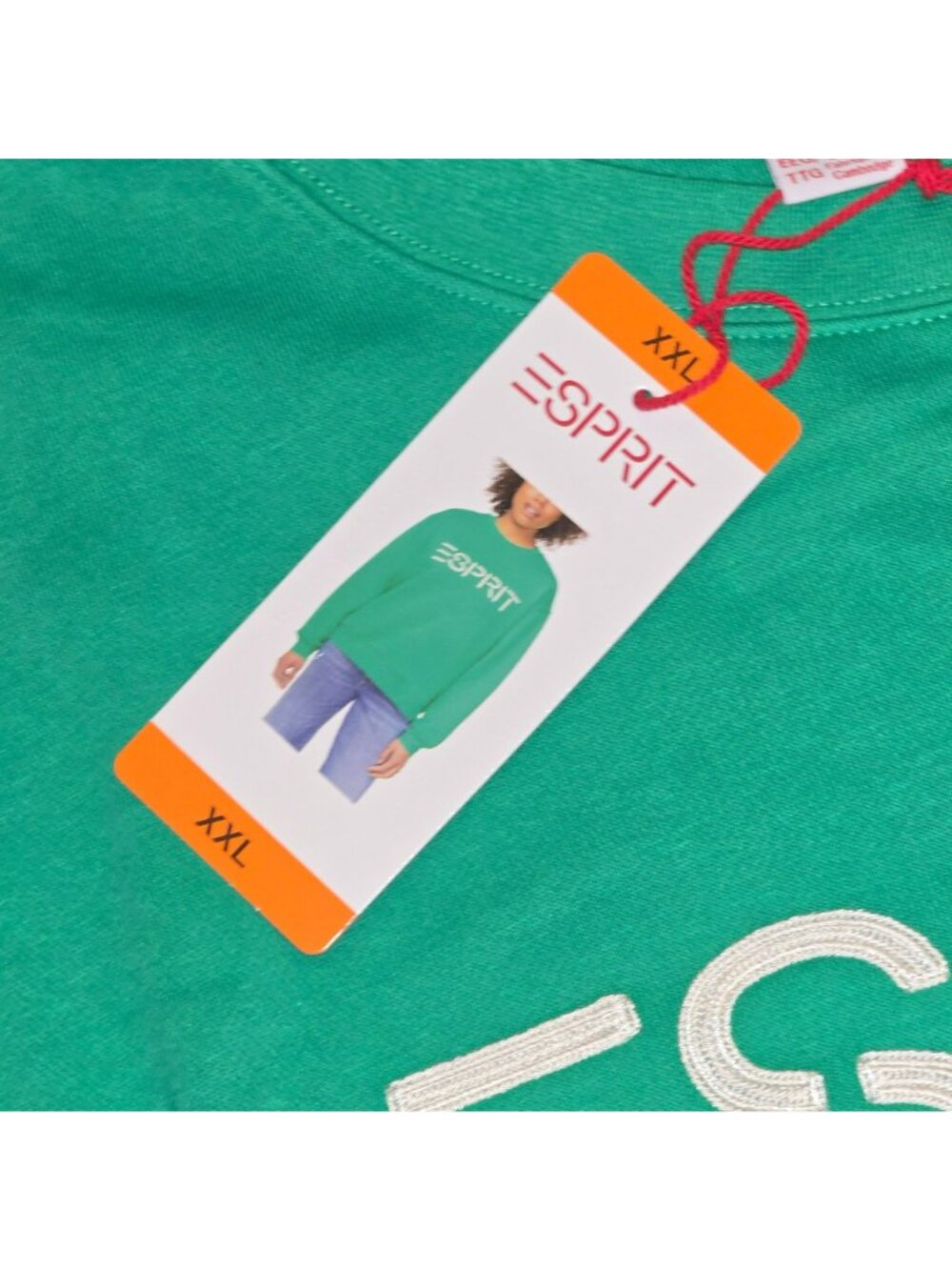 Esprit Womans Green Crewneck Sweatshirt XXL Cotton Blend New JJ4406 - Picture 4 of 6